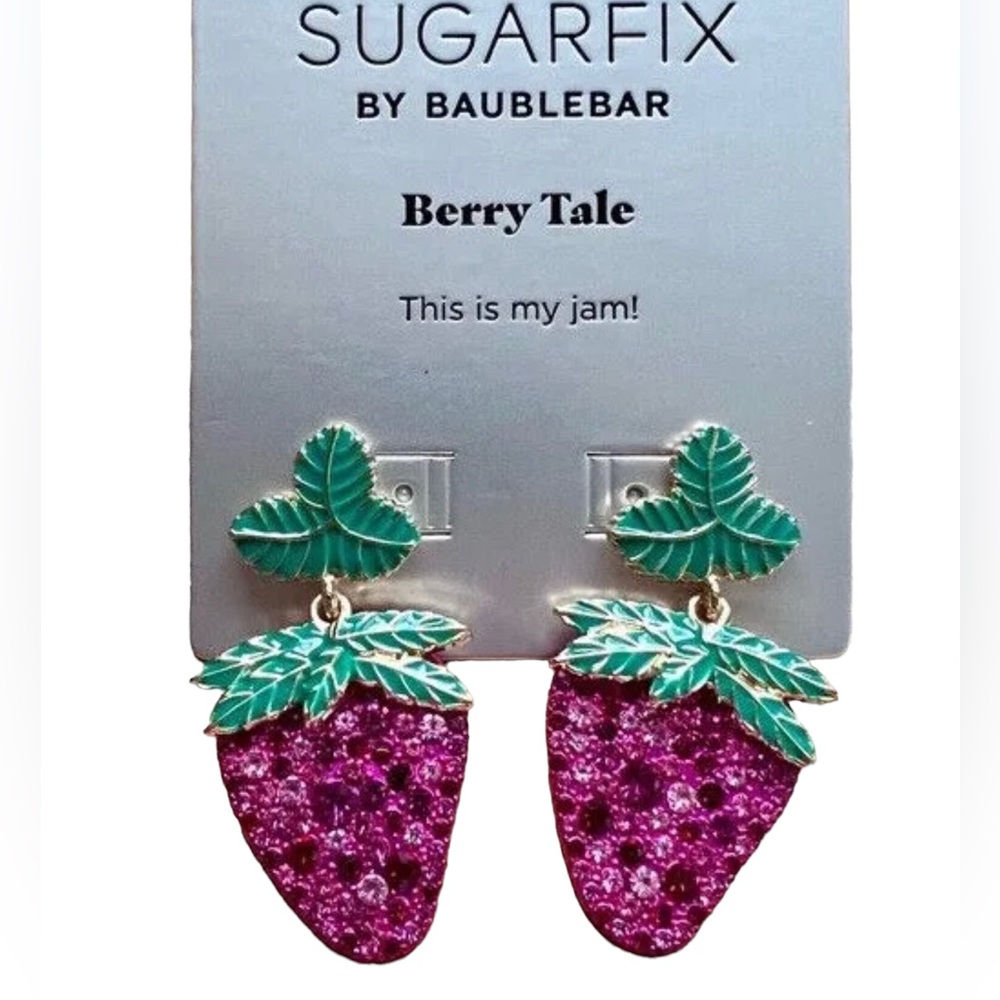 Sugarfix by Baublebar Crystal Strawberry Earrings